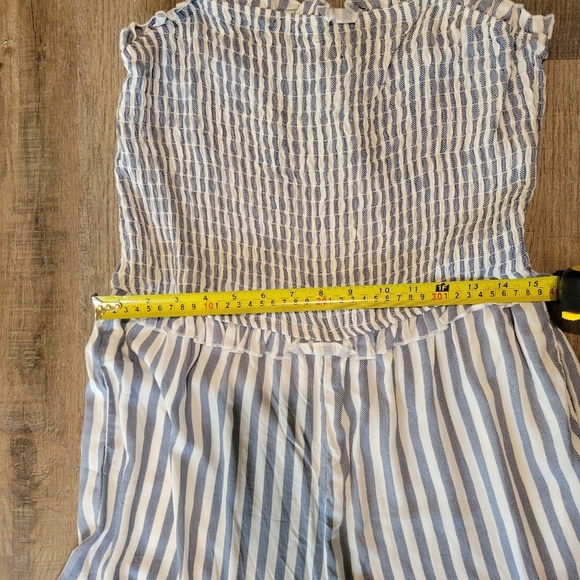 Speechless Blue and White Striped Jumpsuit with Spaghetti Straps - Picture 10 of 12